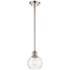 Athens 6" LED Mini Pendant - Polished Nickel - Clear Shade