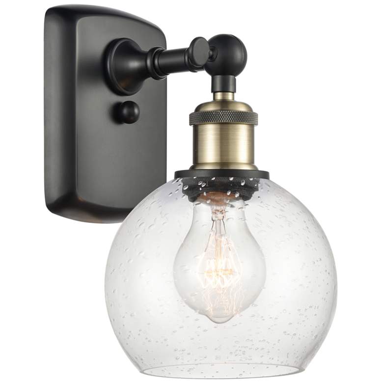 Image 1 Athens 6" LED Sconce - Black Brass Finish - Seedy Shade