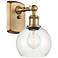 Athens 6" LED Sconce - Brass Finish - Clear Shade