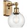 Athens 6" LED Sconce - Brass Finish - Seedy Shade