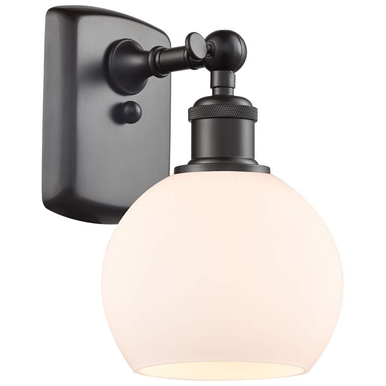 Image 1 Athens 6" LED Sconce - Bronze Finish - Matte White Shade