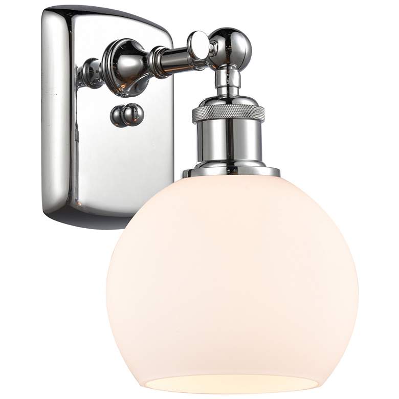 Image 1 Athens 6" LED Sconce - Chrome Finish - Matte White Shade