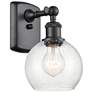 Athens 6" LED Sconce - Matte Black Finish - Seedy Shade