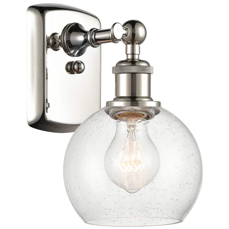 Image 1 Athens 6" LED Sconce - Nickel Finish - Seedy Shade
