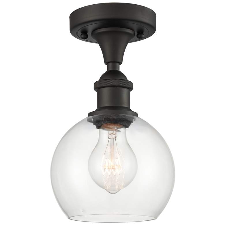 Image 1 Athens 6" LED Semi-Flush Mount - Oil Rubbed Bronze - Clear Shade