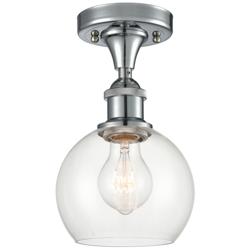 Athens  6" LED Semi-Flush Mount - Polished Chrome - Clear Shade