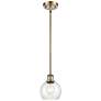 Athens 6" Mini Pendant - Antique Brass - Seedy Shade