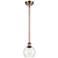 Athens 6" Mini Pendant - Antique Copper - Clear Shade