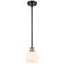 Athens 6" Mini Pendant - Black Antique Brass - Matte White Shade