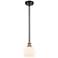 Athens 6" Mini Pendant - Black Antique Brass - Matte White Shade