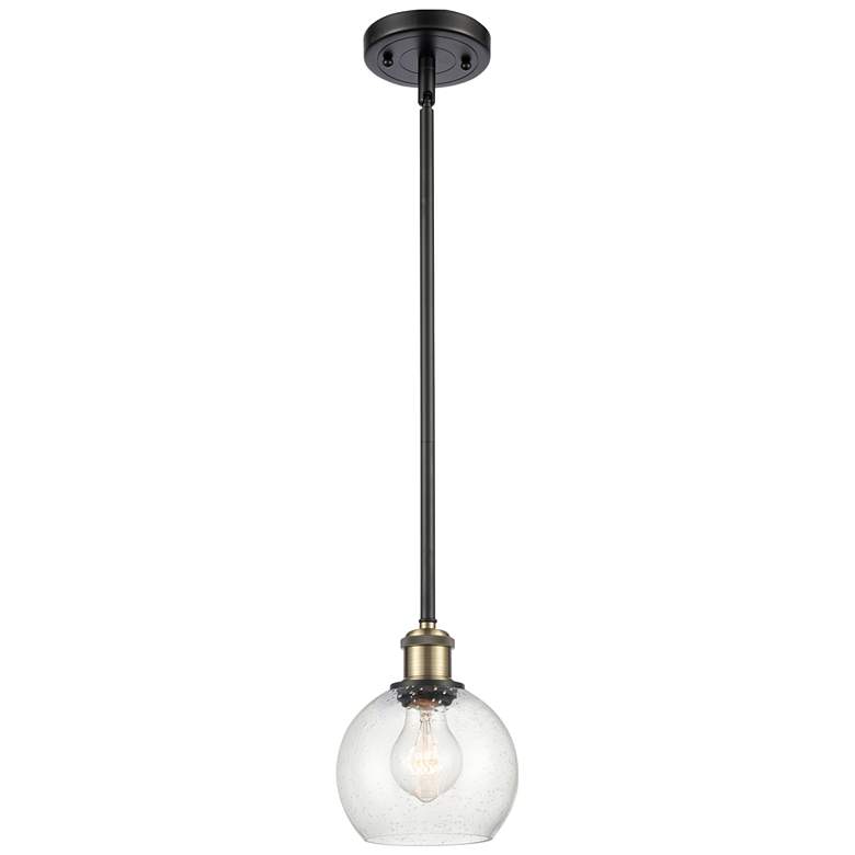 Image 1 Athens 6" Mini Pendant - Black Antique Brass - Seedy Shade