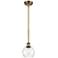 Athens 6" Mini Pendant - Brushed Brass - Clear Shade