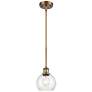 Athens 6" Mini Pendant - Brushed Brass - Seedy Shade