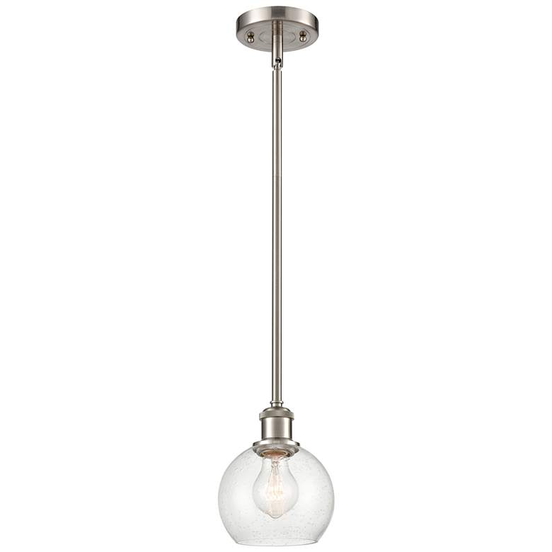 Image 1 Athens 6" Mini Pendant - Brushed Satin Nickel - Seedy Shade