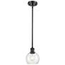 Athens 6" Mini Pendant - Matte Black - Seedy Shade