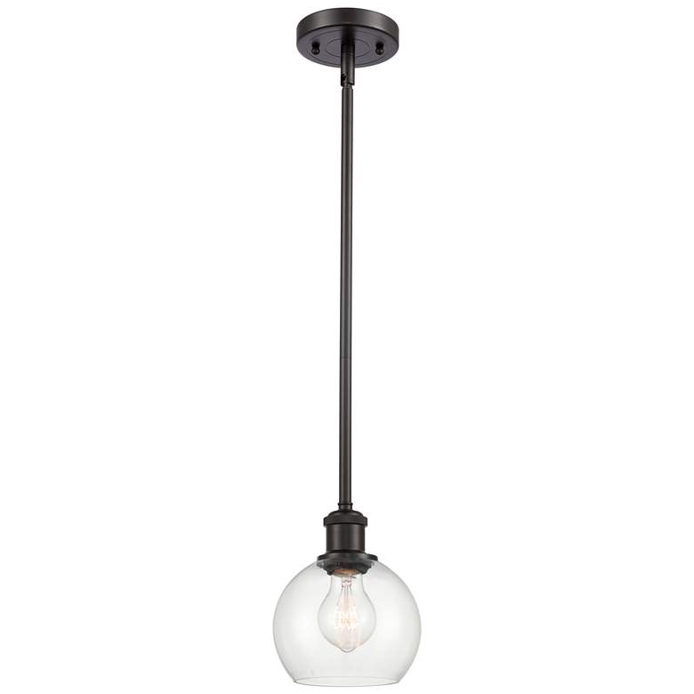 Image 1 Athens 6 inch Mini Pendant - Oil Rubbed Bronze - Clear Shade