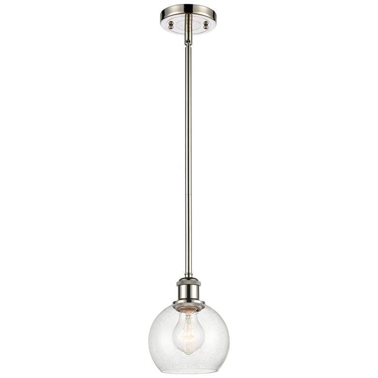 Image 1 Athens 6" Mini Pendant - Polished Nickel - Seedy Shade