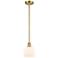 Athens 6" Mini Pendant - Satin Gold - Matte White Shade