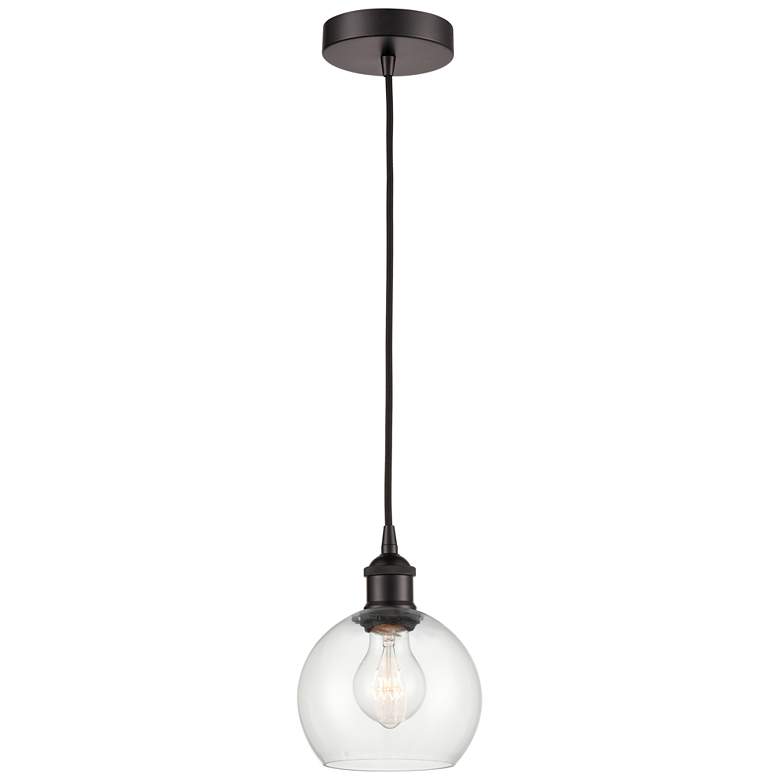 Image 1 Athens 6" Oil Rubbed Bronze Mini Pendant w/ Clear Shade