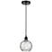 Athens 6" Oil Rubbed Bronze Mini Pendant w/ Clear Water Glass Shade
