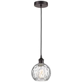 Athens 6" Oil Rubbed Bronze Mini Pendant w/ Clear Water Glass Shade Athens 6" Oil Rubbed Bronze Mini Pendant w/ Clear Water Glass Shade