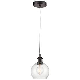 Image1 of Athens 6" Oil Rubbed Bronze Mini Pendant w/ Seedy Shade