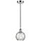 Athens 6" Polished Chrome Mini Pendant w/ Clear Water Glass Shade