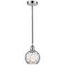 Athens 6" Polished Chrome Mini Pendant w/ Clear Water Glass Shade