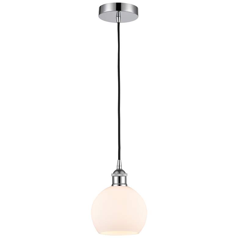 Image 1 Athens 6" Polished Chrome Mini Pendant w/ Matte White Shade