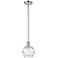 Athens 6" Polished Chrome Stem Hung Mini Pendant w/ Clear Deco Swirl S