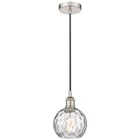 Athens 6" Polished Nickel Mini Pendant w/ Clear Water Glass Shade Athens 6" Polished Nickel Mini Pendant w/ Clear Water Glass Shade