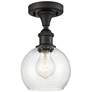 Athens 6" Semi-Flush Mount - Oil Rubbed Bronze - Seedy Shade