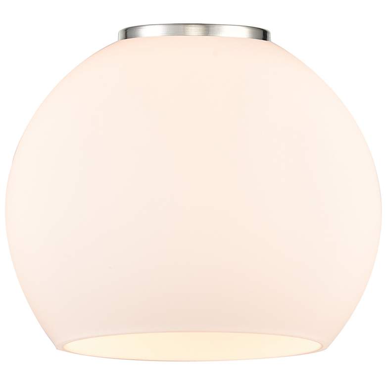 Image 3 Athens 6" Wide Satin Gold Mini Pendant with White Glass more views
