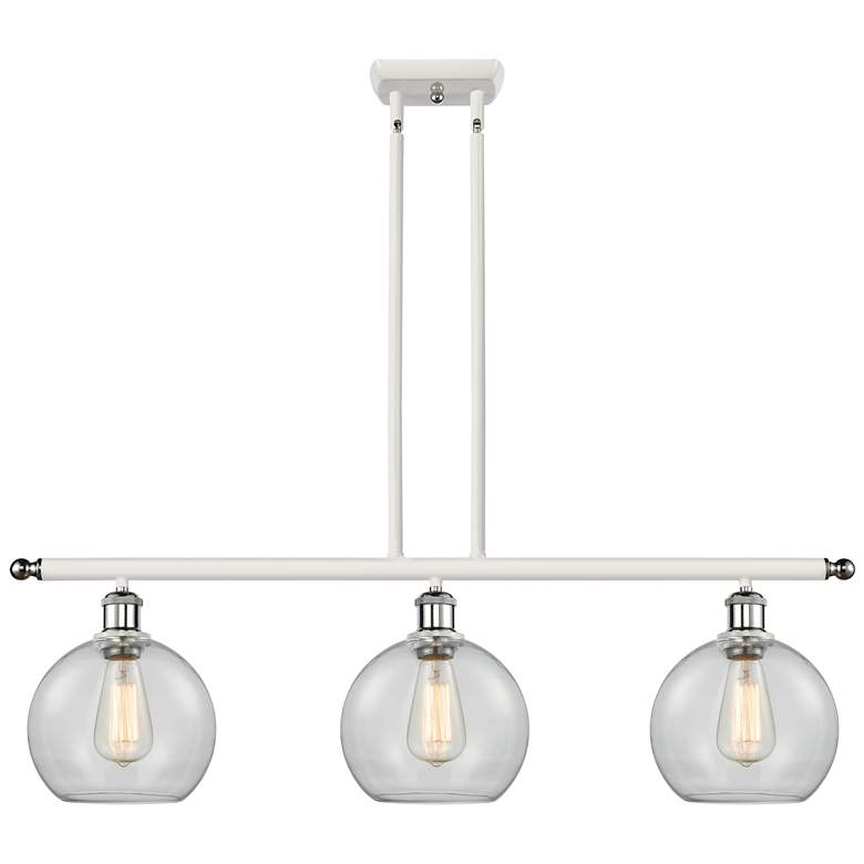 Image 1 Athens 8 inch 3 Light 36 inch Island Light - White and Polished Chrome  -