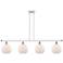 Athens 8" 4 Light 48" Island Light - White & Polished Chrome