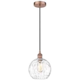Athens 8" Antique Copper Mini Pendant w/ Clear Water Glass Shade Athens 8" Antique Copper Mini Pendant w/ Clear Water Glass Shade