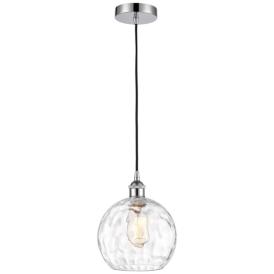 Athens 8" Polished Chrome Mini Pendant w/ Clear Water Glass Shade Athens 8" Polished Chrome Mini Pendant w/ Clear Water Glass Shade