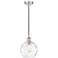 Athens 8" Polished Nickel Mini Pendant w/ Clear Water Glass Shade