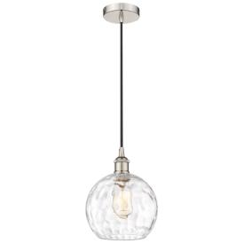 Athens 8" Polished Nickel Mini Pendant w/ Clear Water Glass Shade Athens 8" Polished Nickel Mini Pendant w/ Clear Water Glass Shade