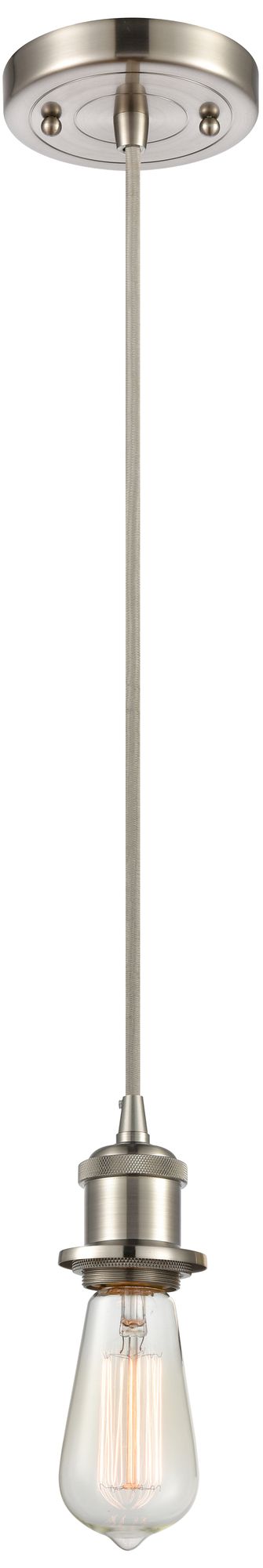 Image 4 Athens Deco Swirl - 1 Light - 6in - Satin Nickel - Mini Pendant more views