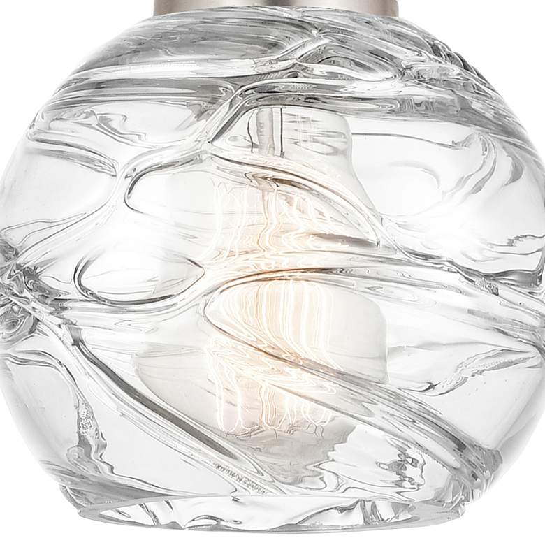 Image 2 Athens Deco Swirl 10 1/2" High Brushed Satin Nickel Sconce more views