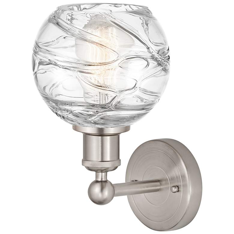 Image 3 Athens Deco Swirl 10 1/2" High Brushed Satin Nickel Sconce more views
