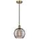 Athens Deco Swirl 10" Wide Antique Brass Mini Pendant