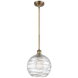 Athens Deco Swirl 10" Wide Brushed Brass LED Mini Pendant Athens Deco Swirl 10" Wide Brushed Brass LED Mini Pendant