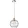 Athens Deco Swirl 10" Wide Polished Nickel LED Mini Pendant
