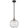 Athens Deco Swirl 10"W Brass LED Mini Pendant w/ Clear Glass