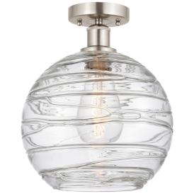 Athens Deco Swirl 10"W Brushed Satin Nickel Ceiling Light Athens Deco Swirl 10"W Brushed Satin Nickel Ceiling Light