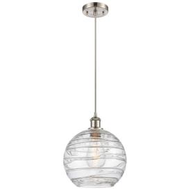 Athens Deco Swirl 10"W Brushed Satin Nickel LED Mini Pendant Athens Deco Swirl 10"W Brushed Satin Nickel LED Mini Pendant