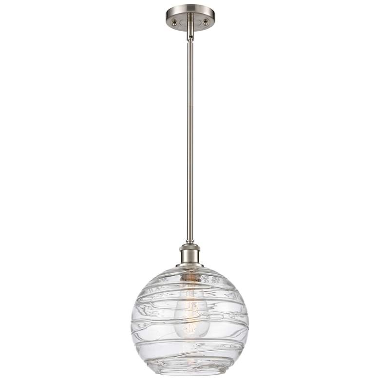 Image 2 Athens Deco Swirl 10"W Brushed Satin Nickel LED Mini Pendant