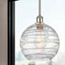 3_Athens Deco Swirl 10"W Brushed Satin Nickel LED Mini Pendant more views